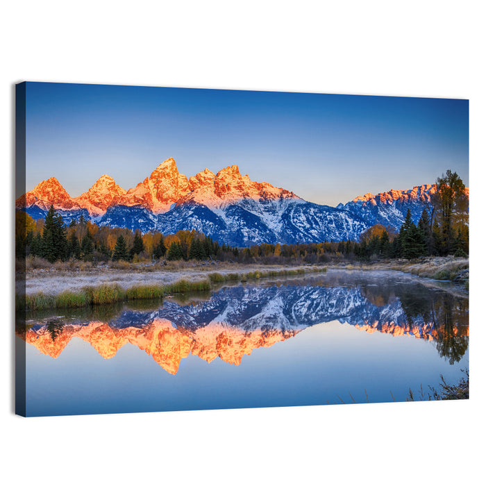 Schwabacher Landing, Grand Teton Sunrise Wall Art as a canvas print