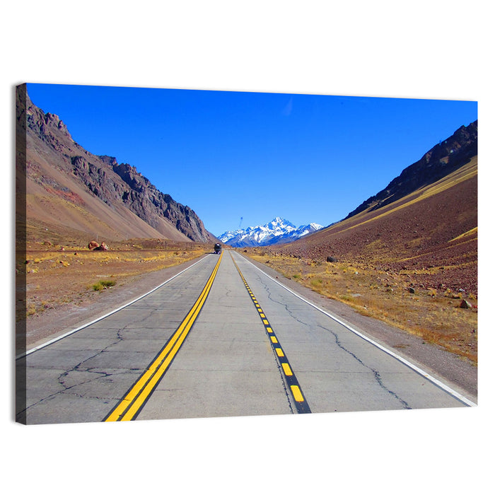 Road to Mount Aconcagua Wall Art as a canvas print