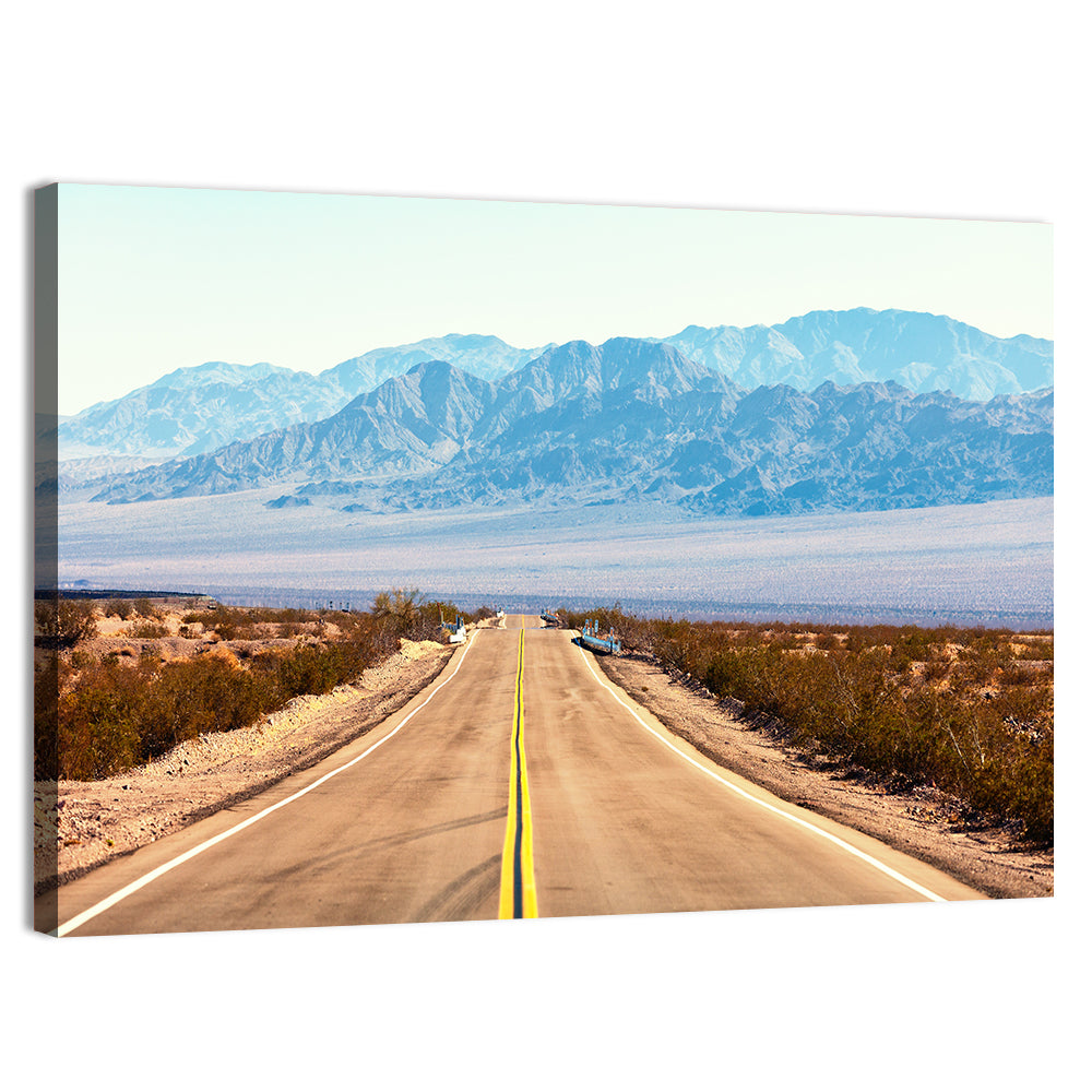 Mojave Desert Route 66 Wall Art, canvas print, landscape