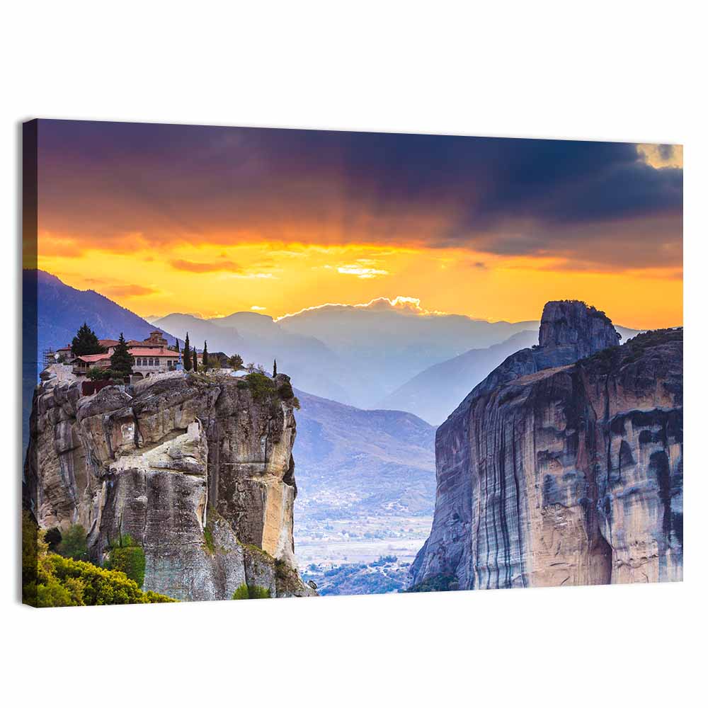 Holy Trinity Monastery, Meteora Wall Art, canvas print, landscape