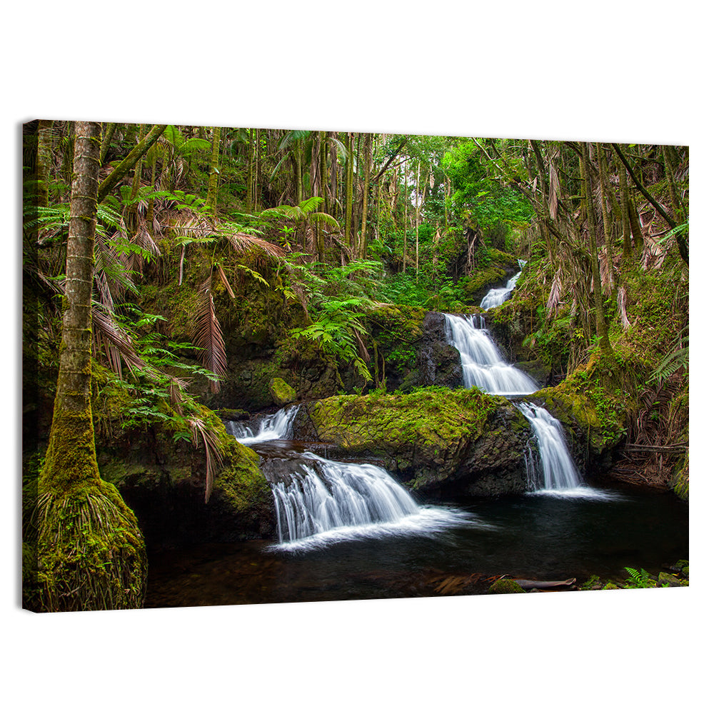 Onomea Falls Wall Art, canvas print, landscape