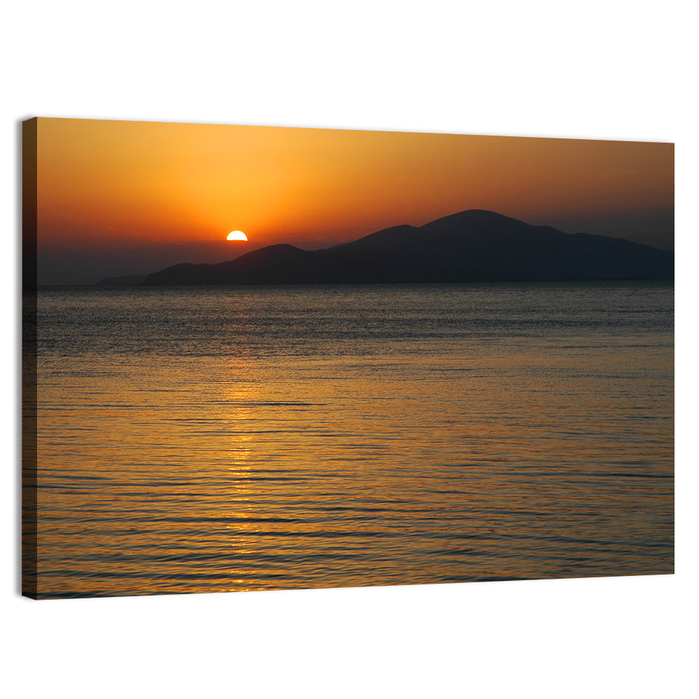 Lake Sevan Sunset Reflection Wall Art, canvas print, landscape