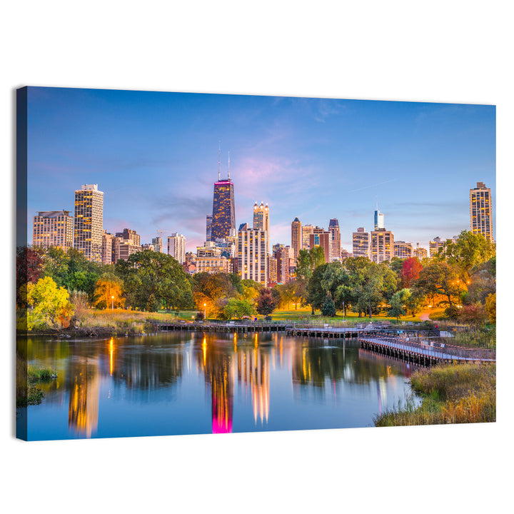 Chicago Skyline at Twilight Wall Art