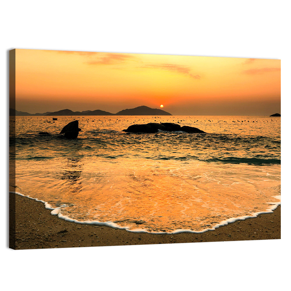 Khanh Hoa Beach Sunset Wall Art, canvas print, landscape