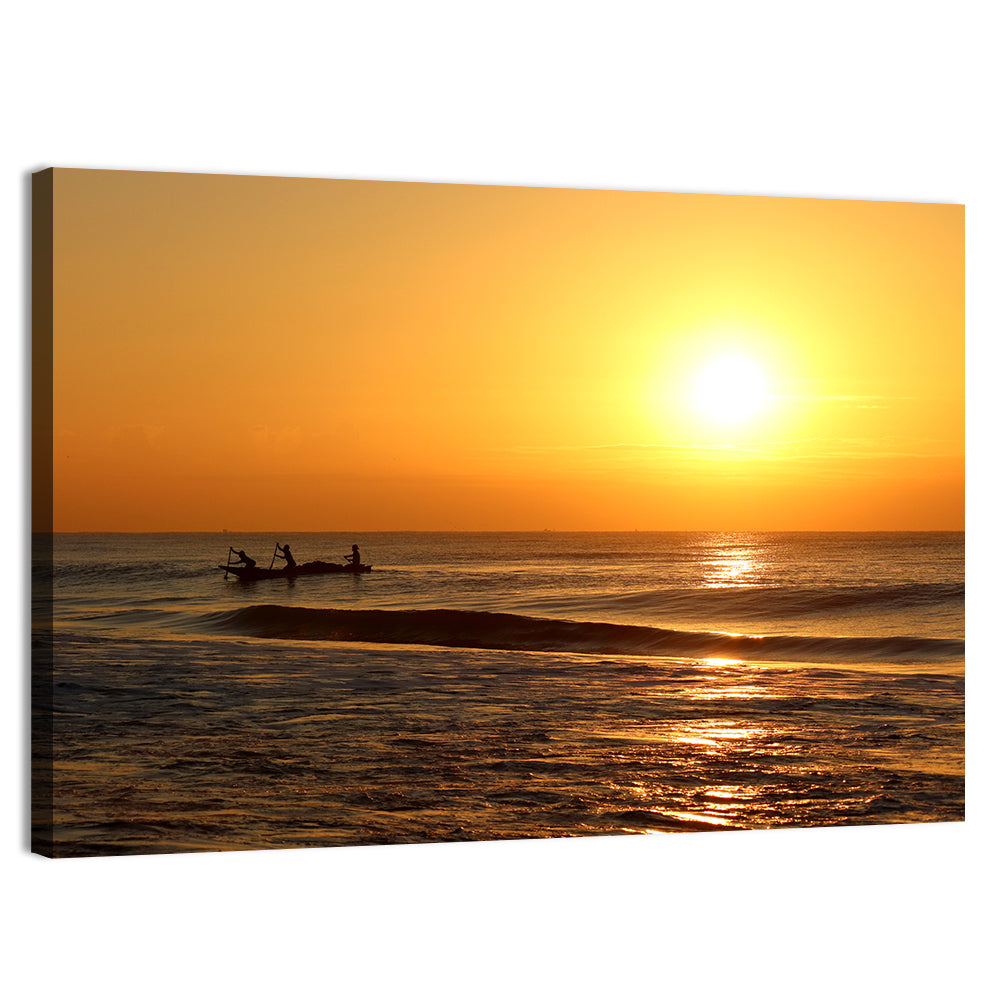 Puri Beach Sunrise Wall Art, canvas print, landscape