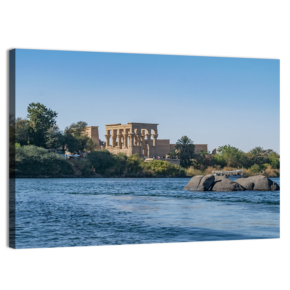Philae Temple, Aswan Wall Art, canvas print, landscape