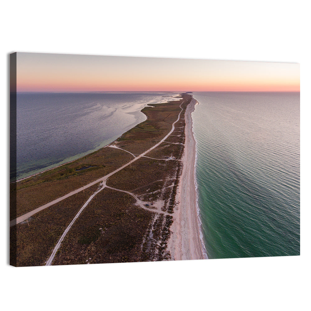 Byriuchyi Island Coastline Wall Art, canvas print, landscape