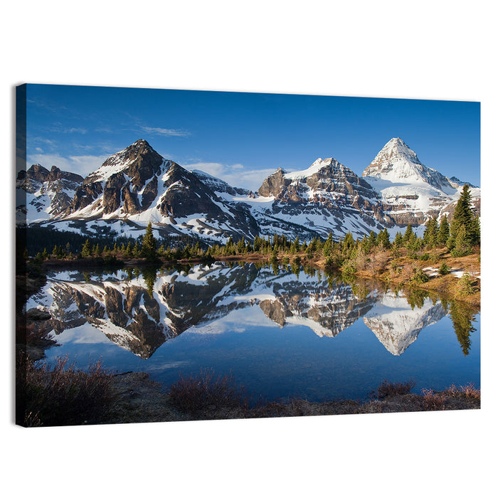 Mount Assiniboine Reflection Wall Art as a canvas print