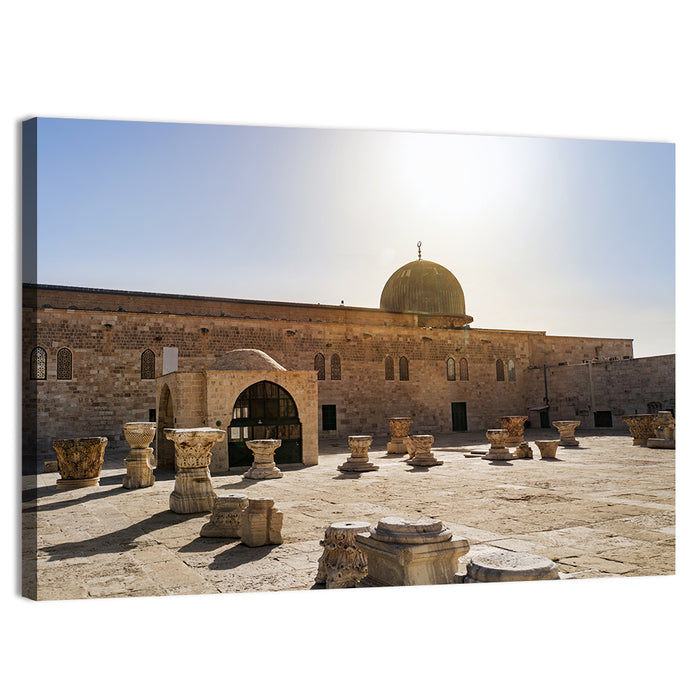 Al-aqsa Mosque Courtyard Wall Art as a canvas print