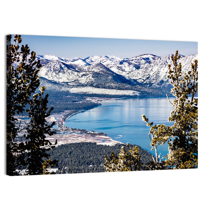 Lake Tahoe Sierra Vista Wall Art as a canvas print