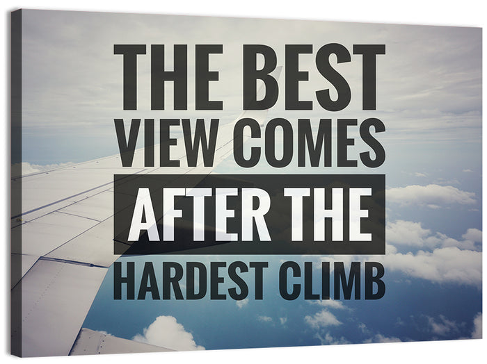 After the Hardest Climb Wall Art as a canvas print