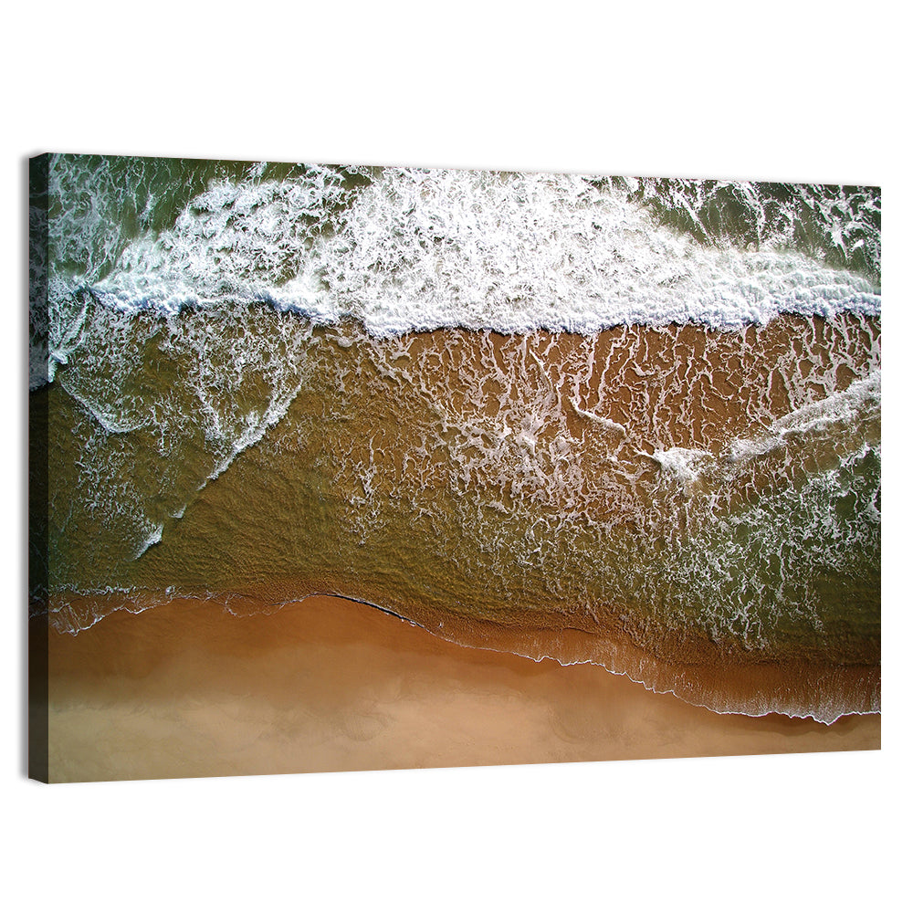 Misquamicut Beach Aerial View Wall Art, canvas print, landscape