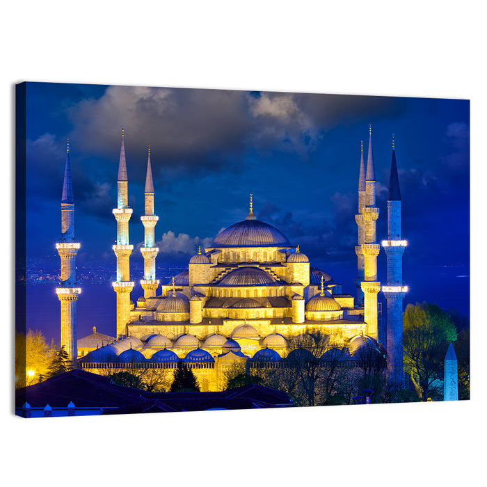 Sultanahmet Camii at Twilight Wall Art as a canvas print