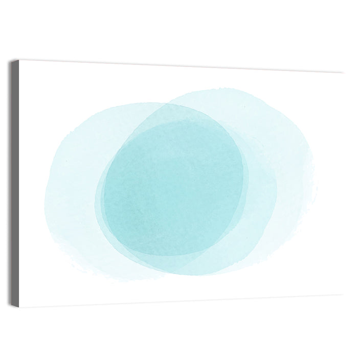 Translucent Blue Circles Wall Art as a canvas print