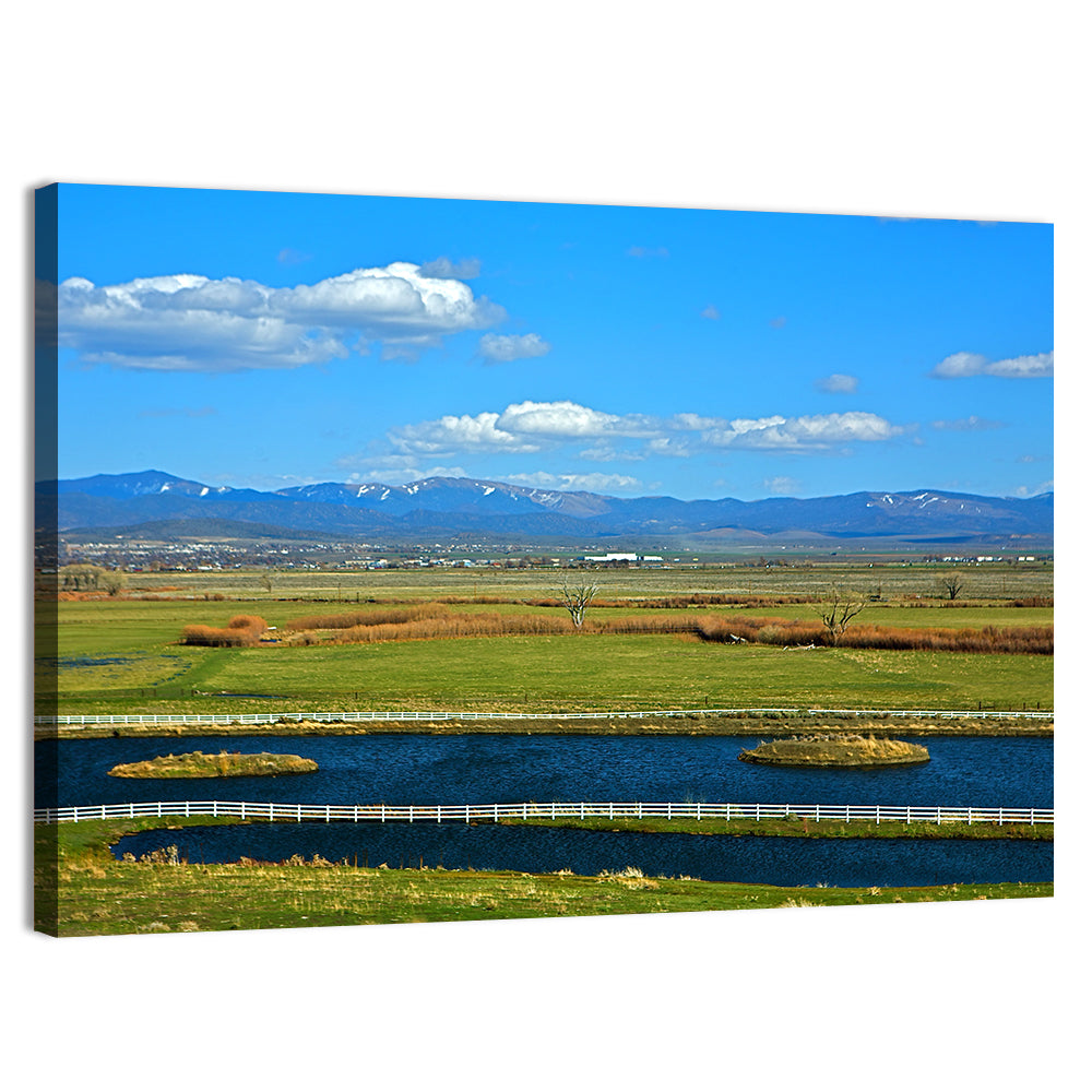 Genoa Township Pond View Wall Art, canvas print, landscape