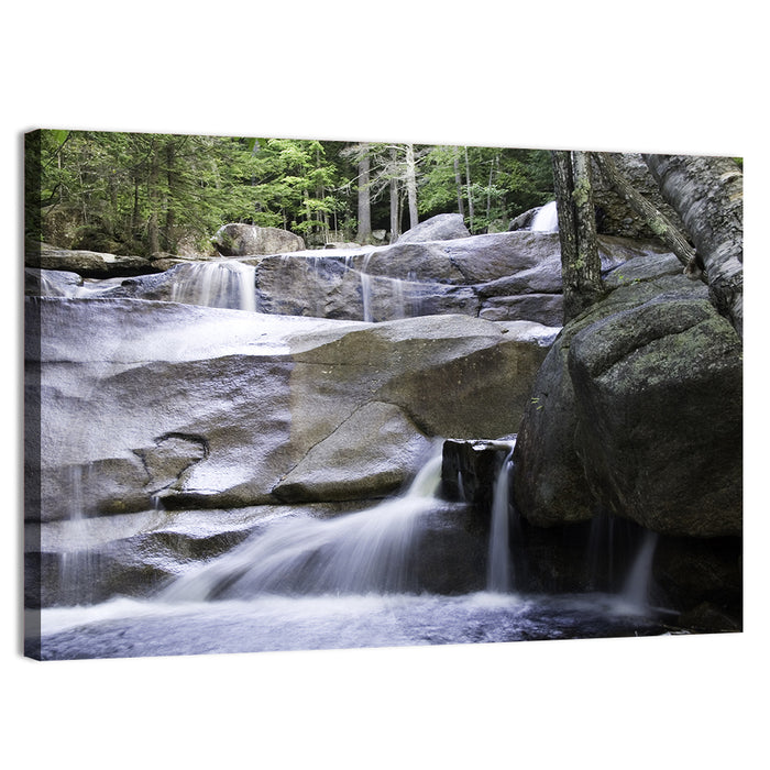 Diana's Baths Waterfall Wall Art as a canvas print