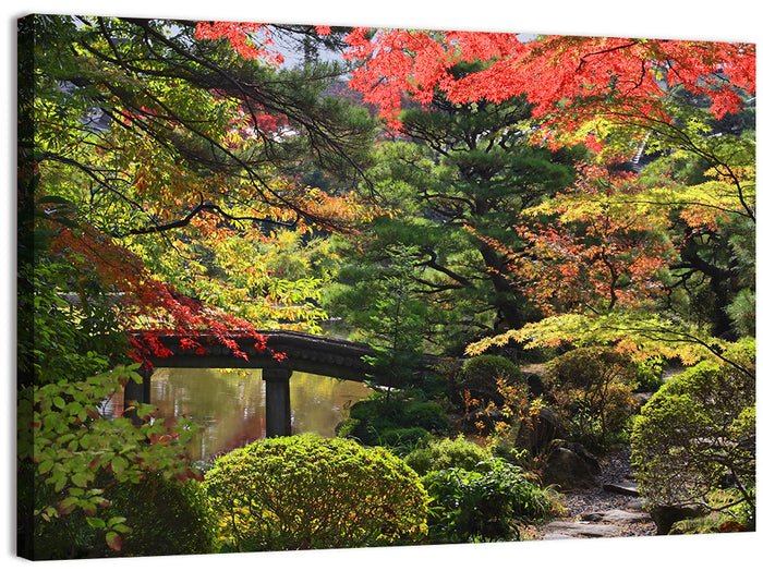 Rinoji Temple Autumn Garden Wall Art as a canvas print