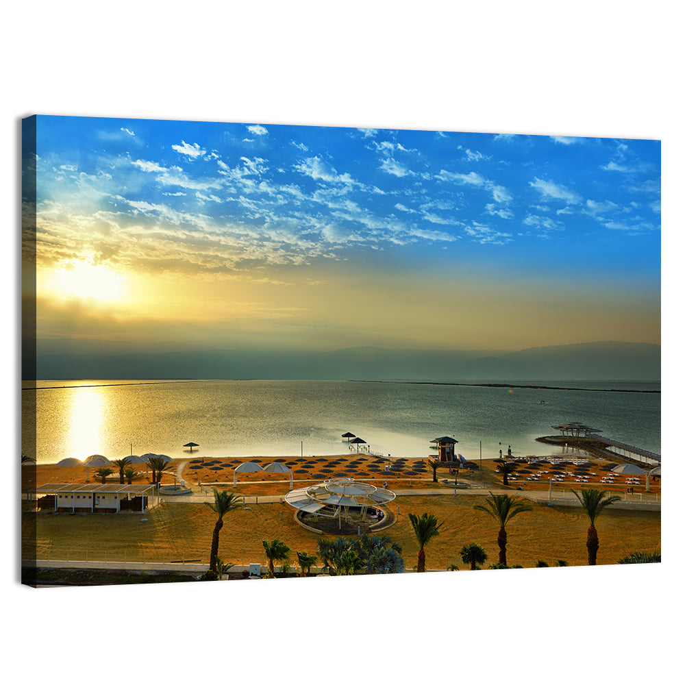 Dead Sea Sunset Wall Art, canvas print, landscape