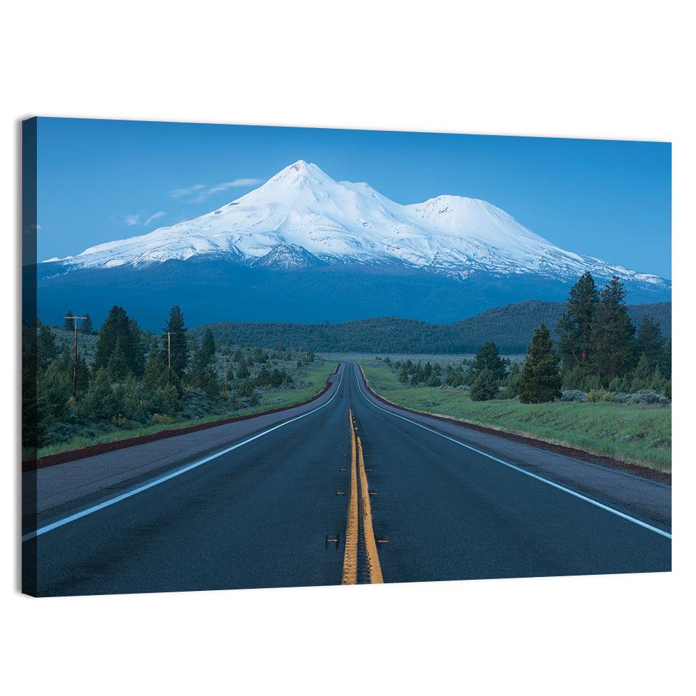 Road to Mount Shasta Wall Art, canvas print, landscape