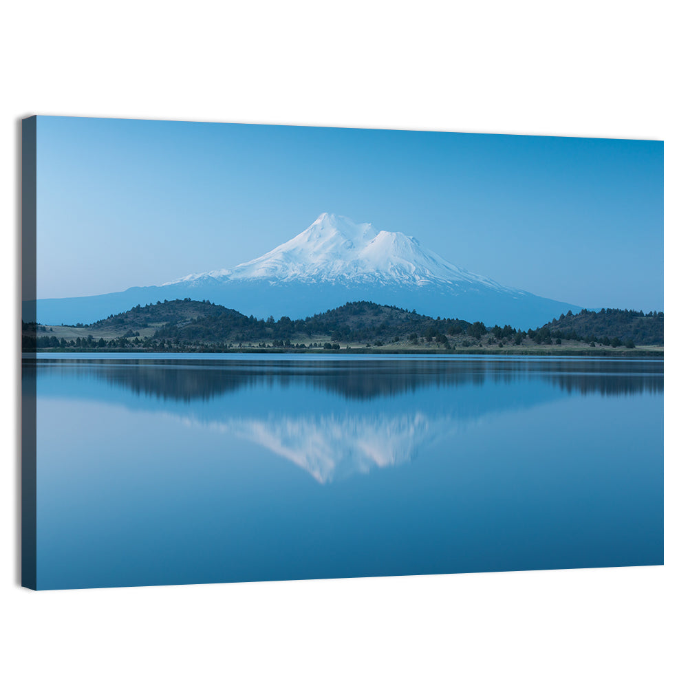 Snowy Mount Shasta Wall Art, canvas print, landscape