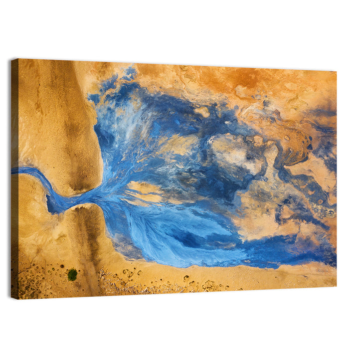 Geysers Valley Aerial View Wall Art as a canvas print
