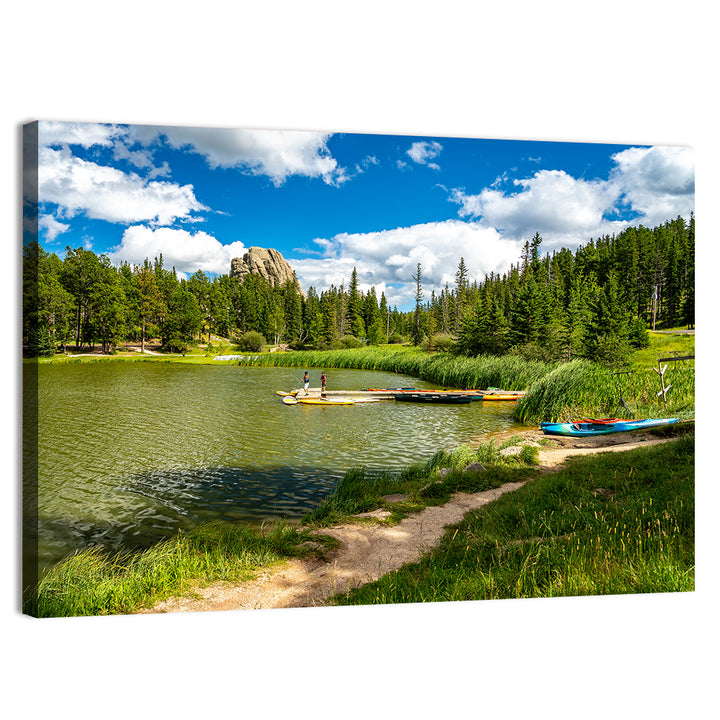 Sylvan Lake Dockside Scene Wall Art