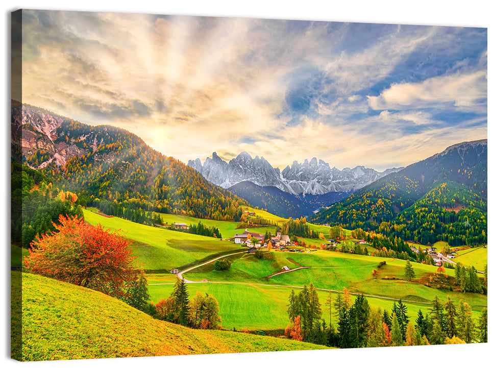 Santa Magdalena Valley at Golden Hour Wall Art, canvas print, landscape