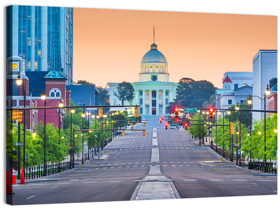 Montgomery State Capitol Wall Art, canvas print, landscape