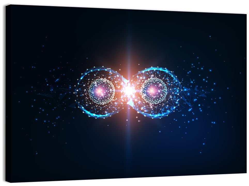 Polygonal Infinity Loop Wall Art, canvas print, landscape