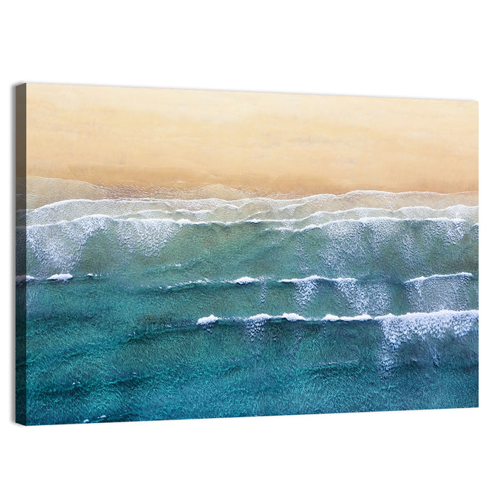 Calm Turquoise Beachscape Wall Art as a canvas print