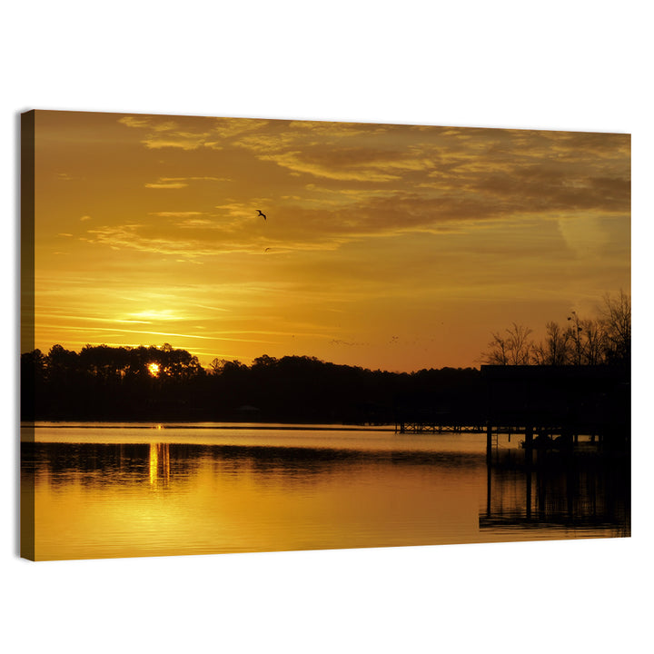 Lake Weiss Sunset Reflection Wall Art
