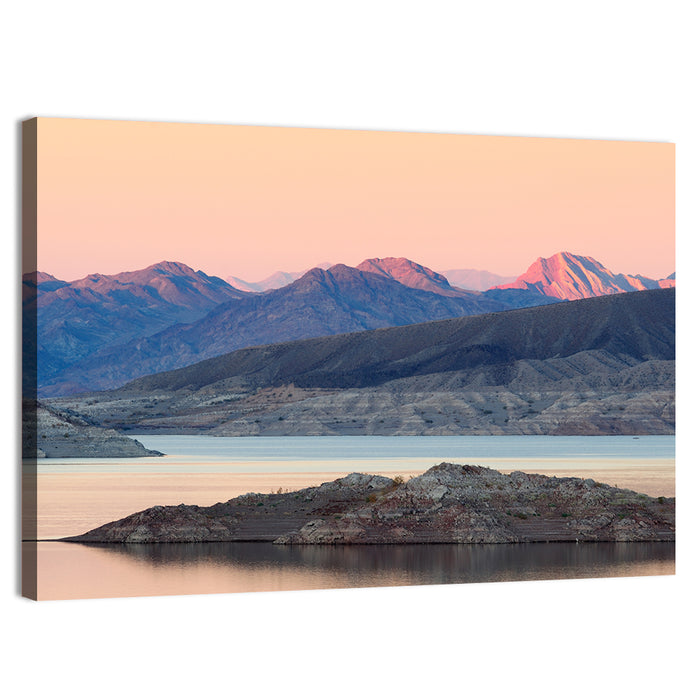 Lake Mead Twilight Reflection Wall Art as a canvas print