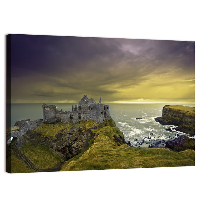 Dunluce Castle Ruins Wall Art as a canvas print