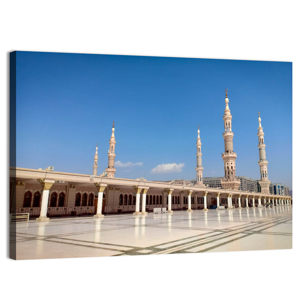 Al-masjid An-nabawi, Medina Wall Art, canvas print, landscape