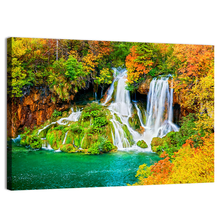 Plitvička Jezera Autumn Falls Wall Art