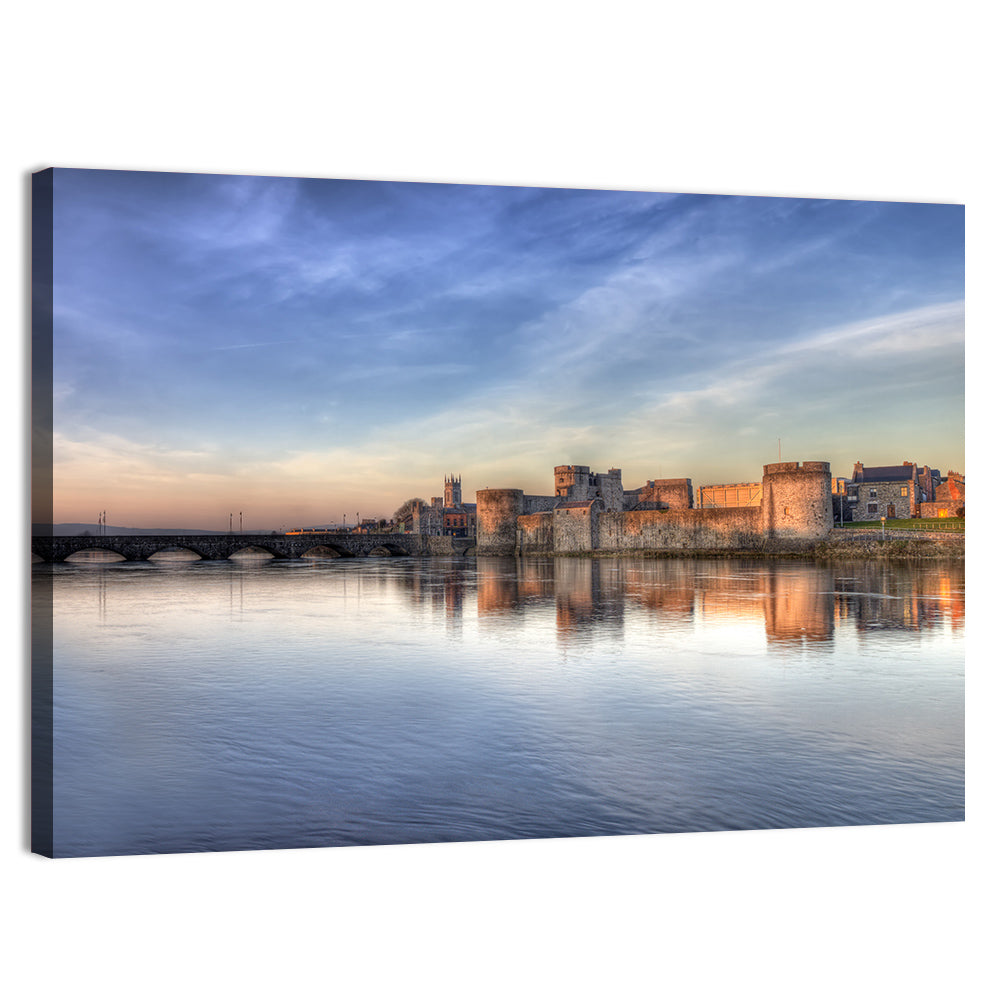 King John's Castle at Sunset Wall Art, canvas print, landscape