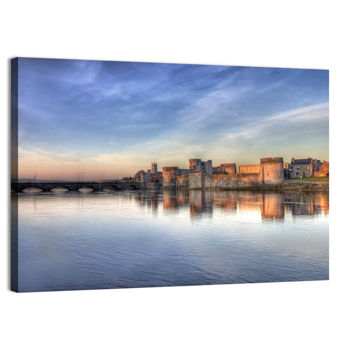 King John's Castle at Sunset Wall Art as a canvas print