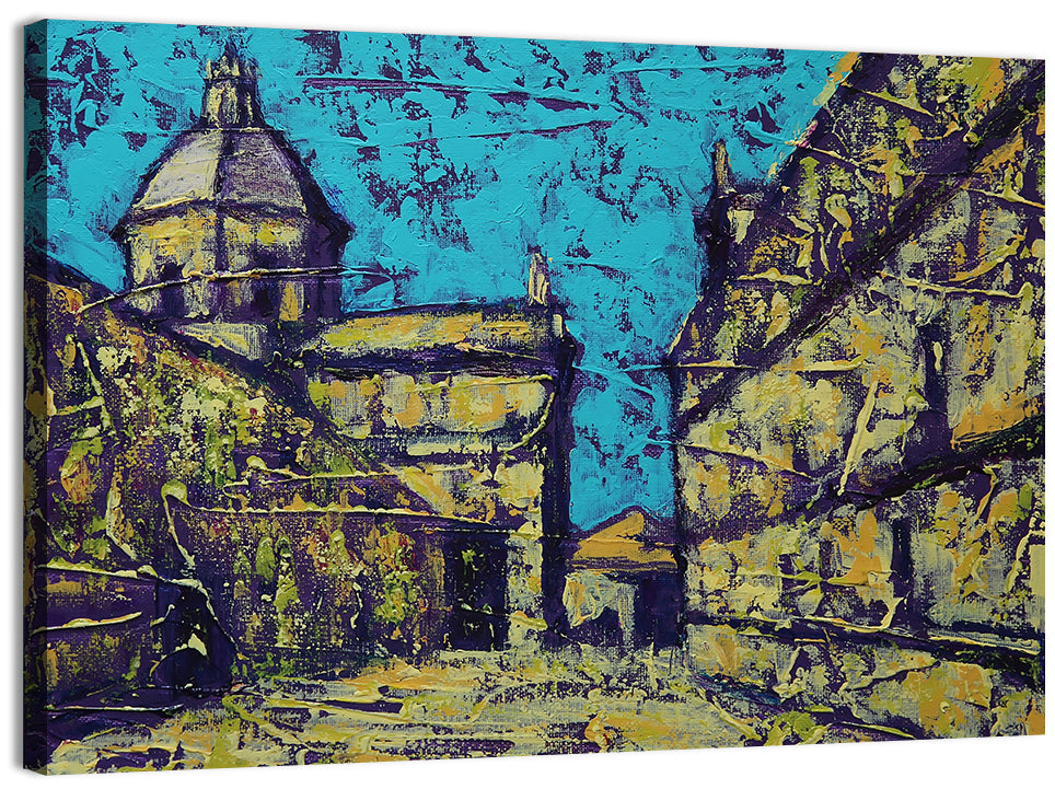 Las Agustinas Alleyway Abstraction Wall Art, canvas print, landscape