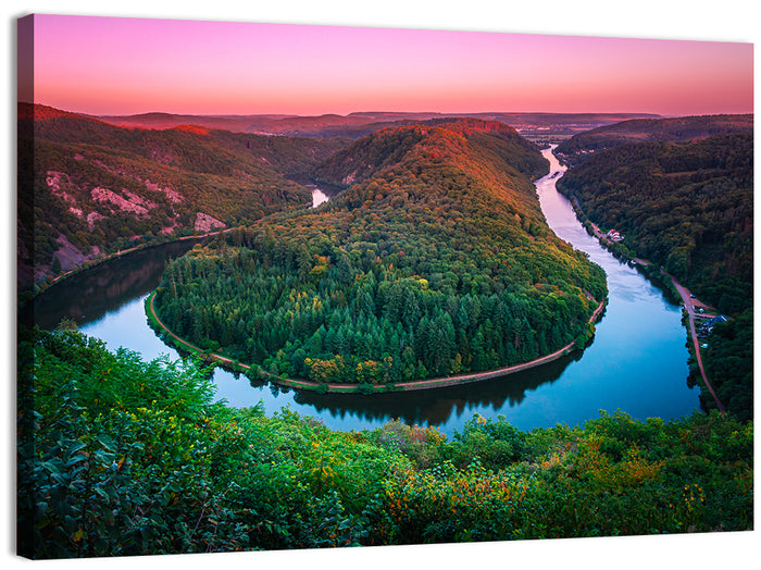 Saarschleife River Loop Wall Art as a canvas print