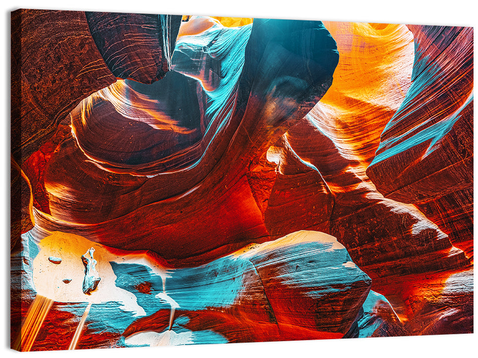 Antelope Canyon Crevice Light Wall Art, canvas print, landscape