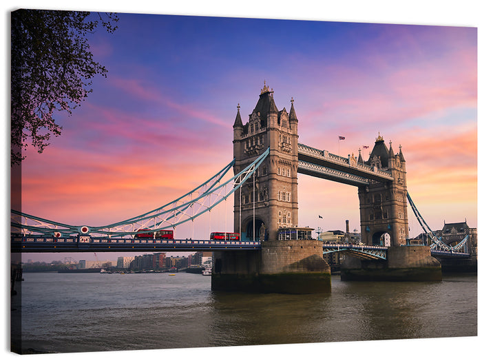 Tower Bridge at Sunset Wall Art as a canvas print