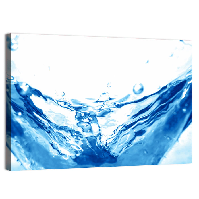 High-speed Water Splash Wall Art as a canvas print