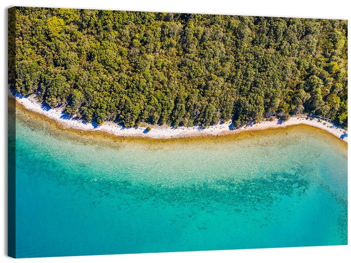 Dugi Otok Aerial Shoreline Wall Art as a canvas print