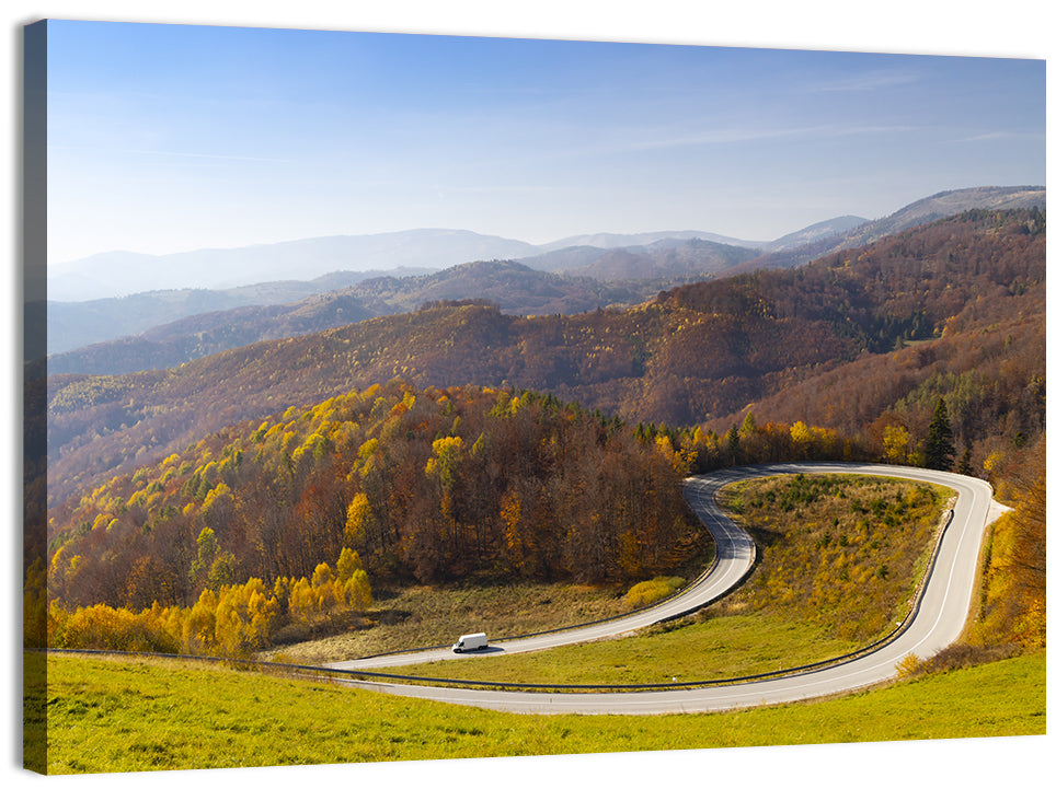 Slovensky Raj Winding Road Wall Art, canvas print, landscape