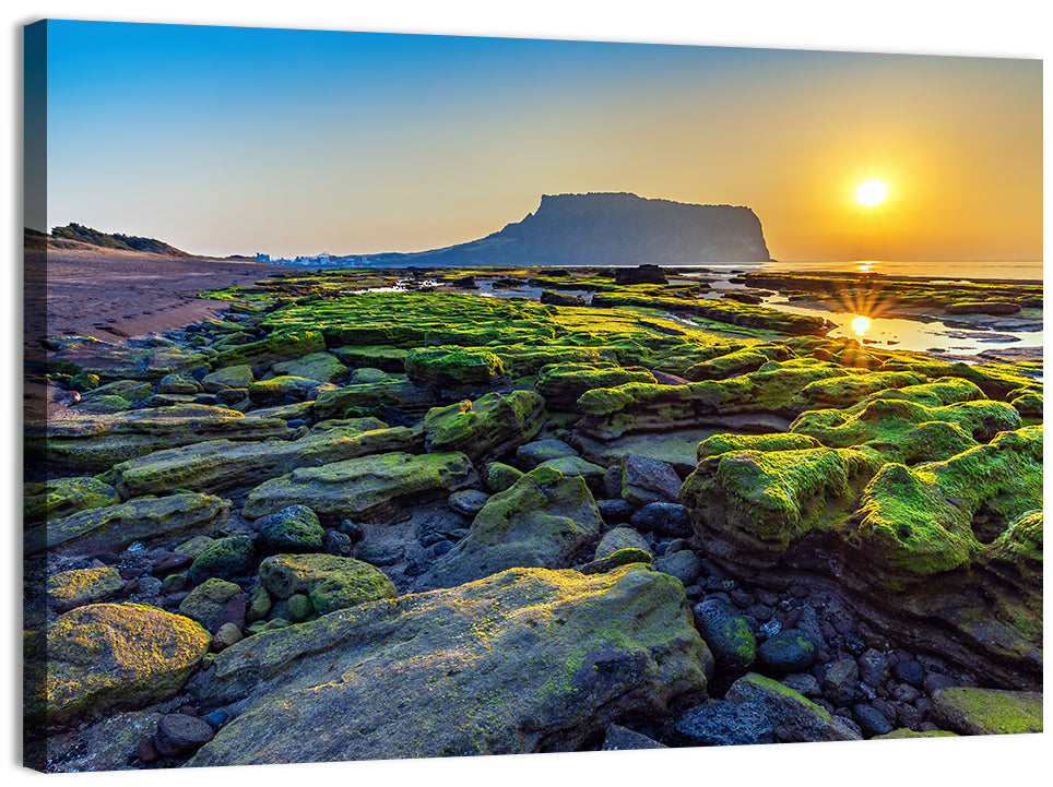 Seongsan Ilchulbong Sunrise Wall Art, canvas print, landscape