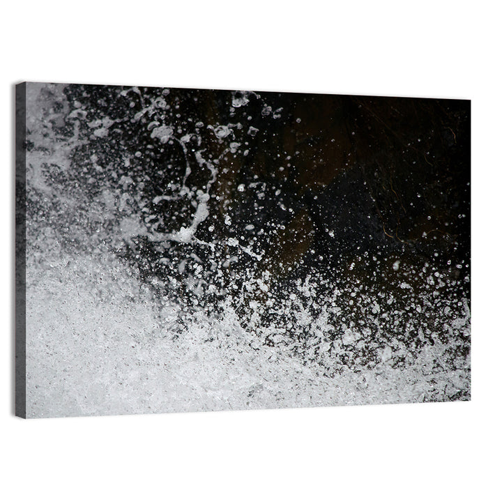 High-speed Water Splash Wall Art as a canvas print