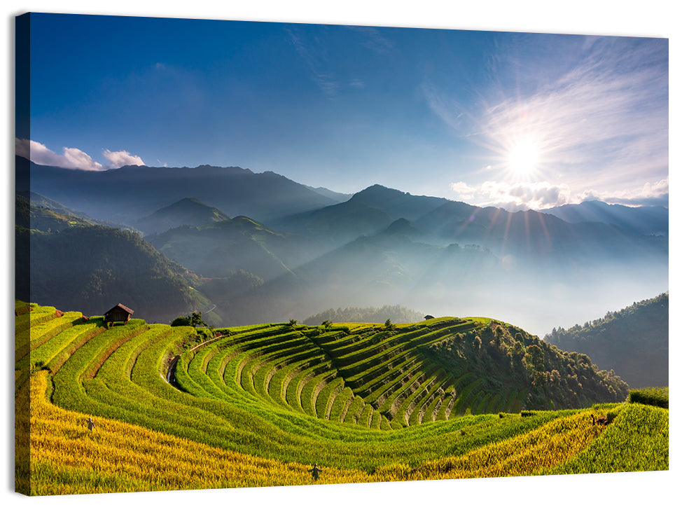 Mu Cang Chai Rice Terraces Wall Art, canvas print, landscape