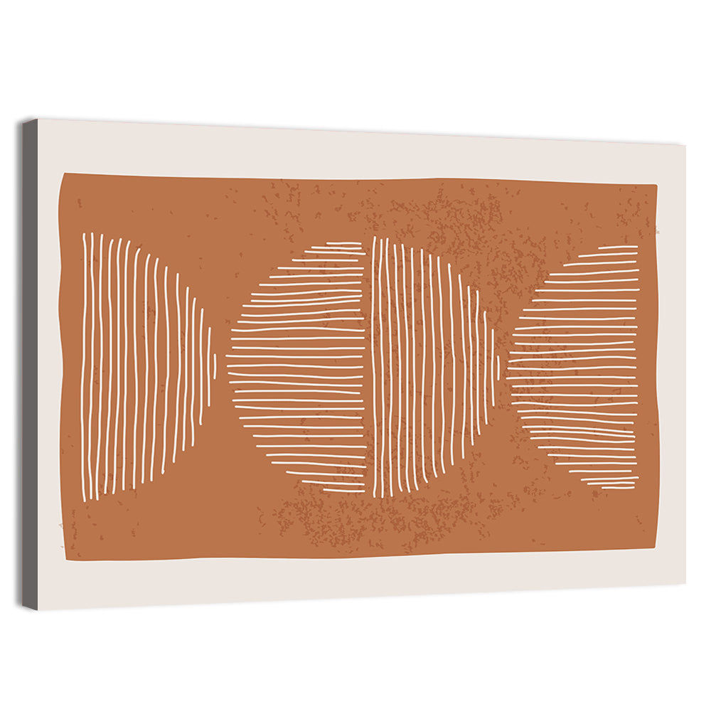 Terracotta Timelapse Circles Wall Art, canvas print, landscape