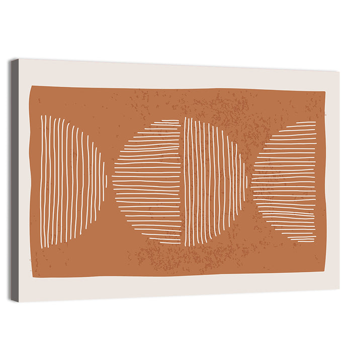 Terracotta Timelapse Circles Wall Art as a canvas print