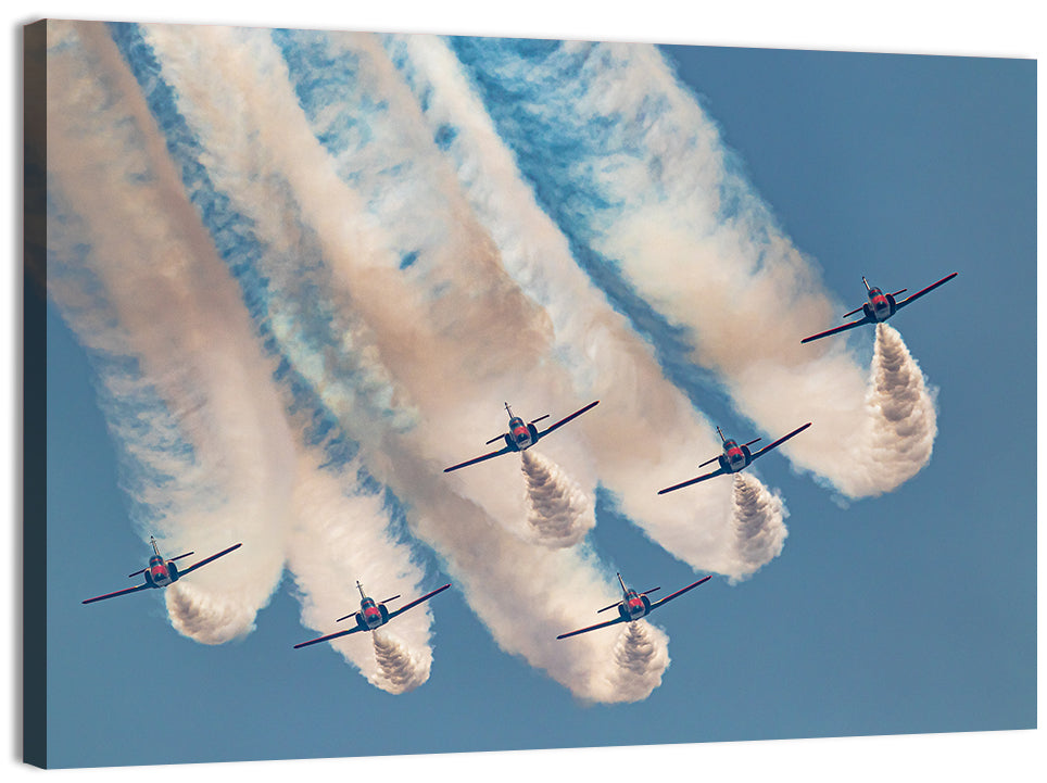 Patrulla Aguila Casa C-101 V Formation Wall Art, canvas print, landscape